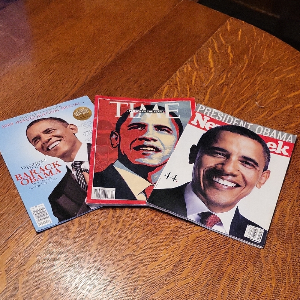 Set of Three Barack Obama Magazines